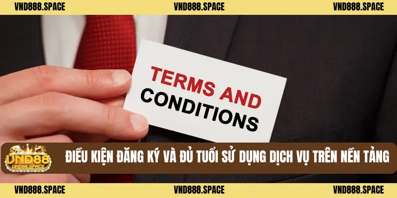 Điều Khoản Điều Kiện VND88 1 Điều kiện đăng ký và đủ tuổi sử dụng dịch vụ trên nền tảng