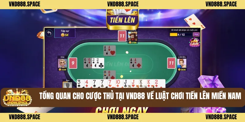 Tổng quan cho cược thủ tại VND88 về Luật chơi tiến lên miền nam
